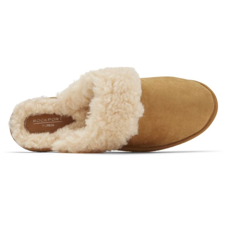 ROCKPORT - WOMEN'S TRUTECH VEDA SLIDE SLIPPER-TAN