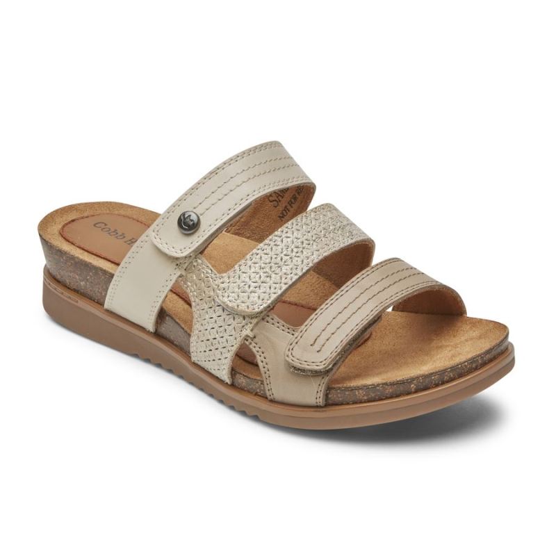 ROCKPORT - WOMEN'S COBB HILL MAY SLIDE SANDAL-DOVE