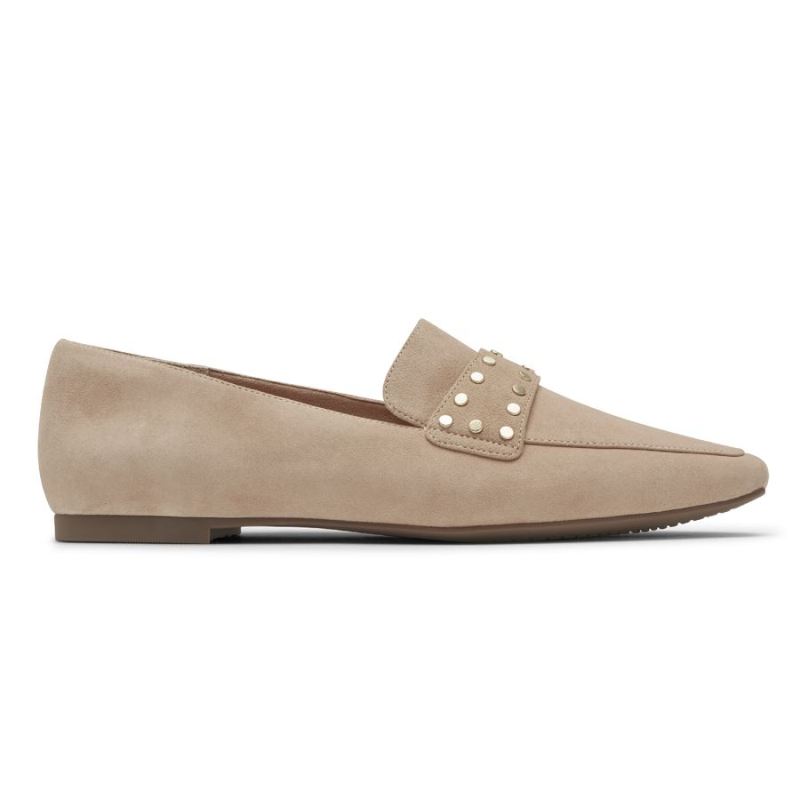 ROCKPORT - WOMEN'S TOTAL MOTION LAYLANI STUDDED LOAFER-NOUGAT