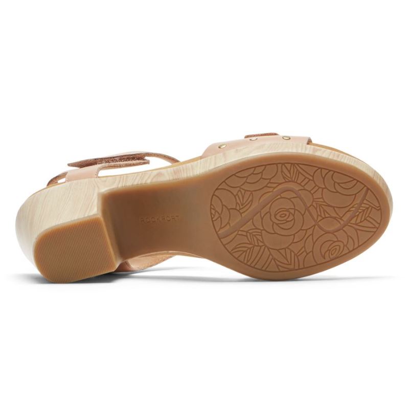 ROCKPORT - WOMEN'S VIVIANNE T-STRAP SANDAL-MACADAMIA