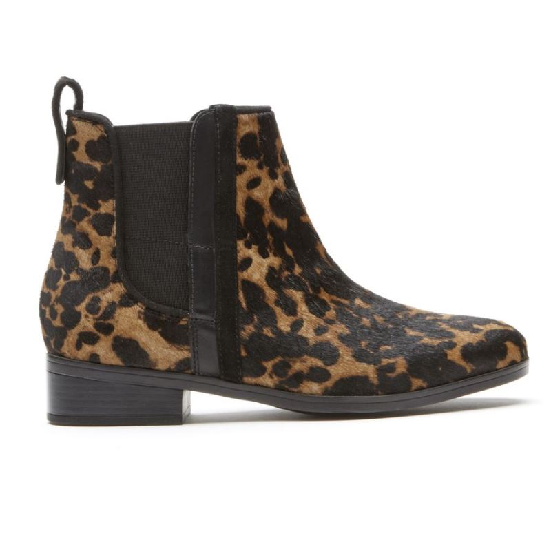 ROCKPORT - WOMEN'S LARKYN CHELSEA BOOT-LEOPARD HAIR