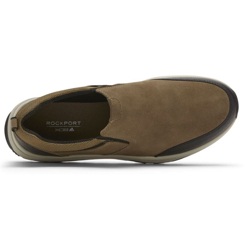 ROCKPORT - MEN'S XCS BIRCHFIELD SLIP-ON TREKKER-NEW VICUNA SUEDE