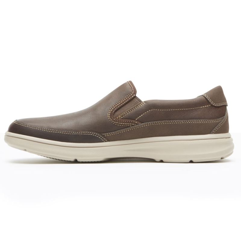 ROCKPORT - MEN'S BECKWITH SLIP-ON-BROWN LEATHER