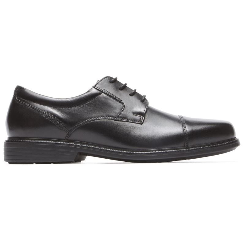 ROCKPORT - MEN'S CHARLES ROAD CAP TOE OXFORD-BLACK