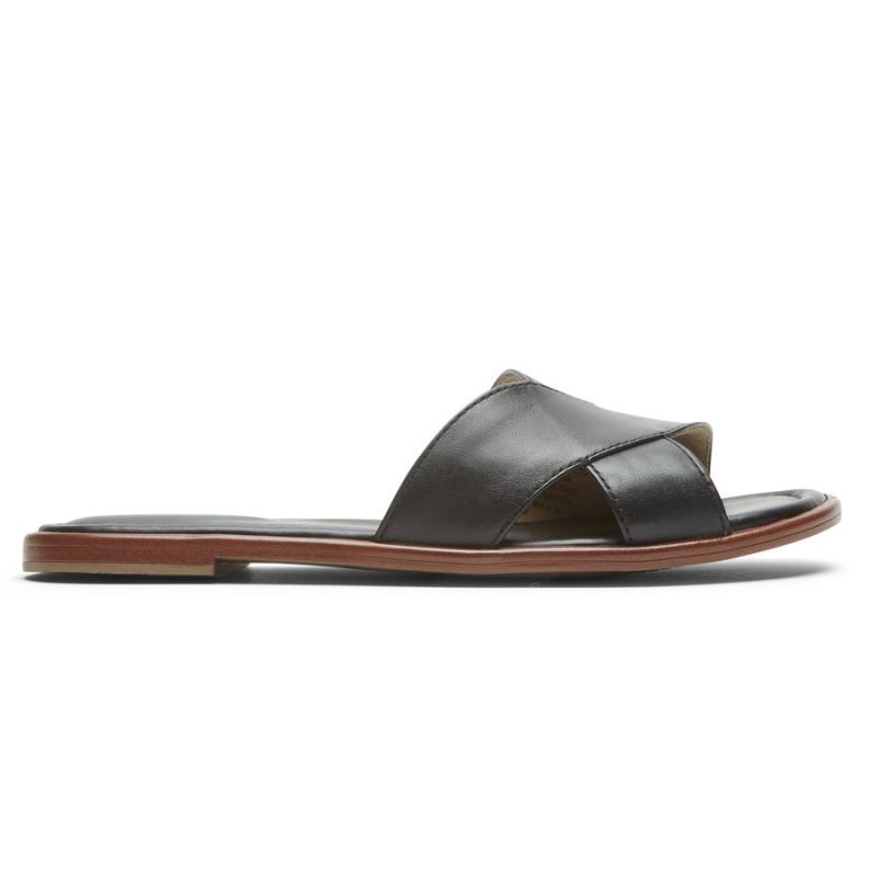 ROCKPORT - WOMEN'S TOTAL MOTION ZADIE SLIDE SANDAL-BLACK