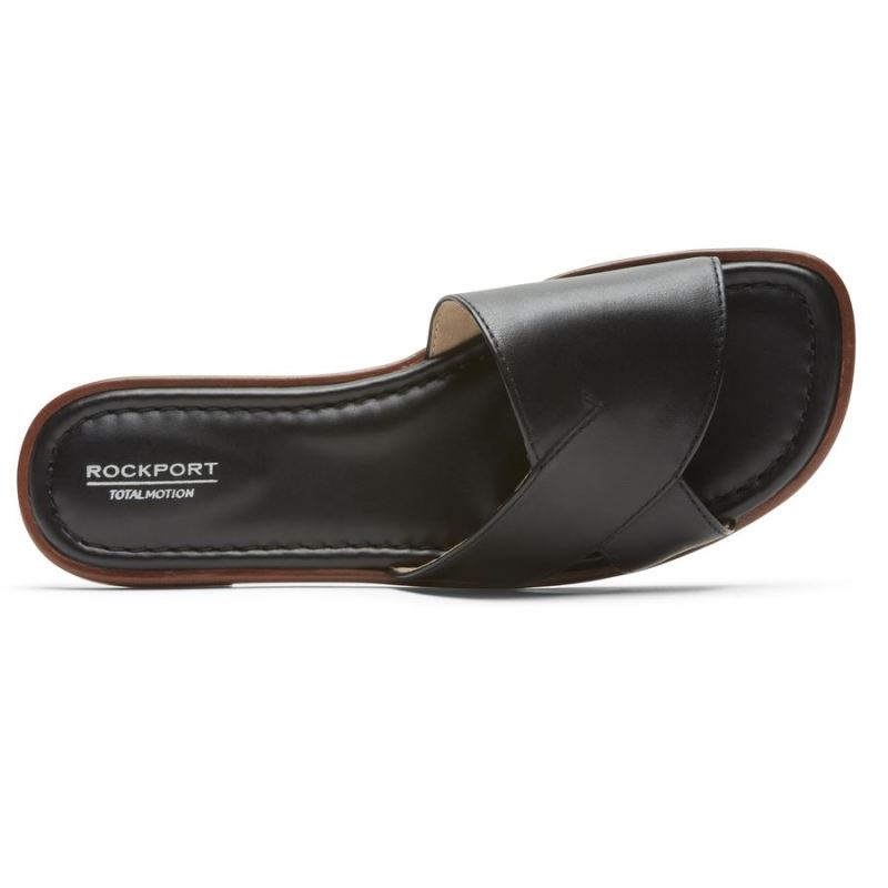 ROCKPORT - WOMEN'S TOTAL MOTION ZADIE SLIDE SANDAL-BLACK