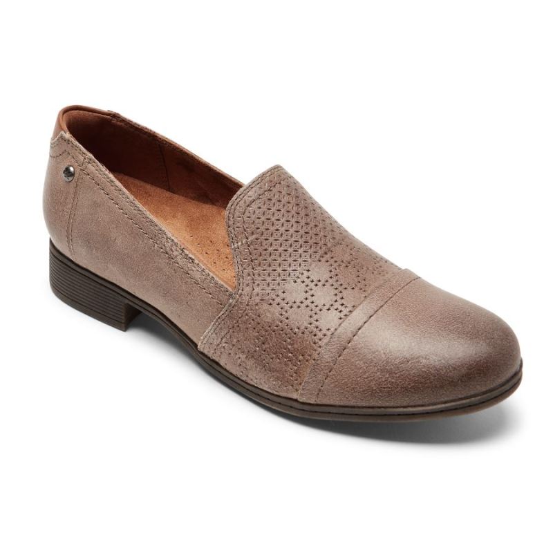 ROCKPORT - WOMEN'S COBB HILL CROSBIE SLIP-ON-TAUPE