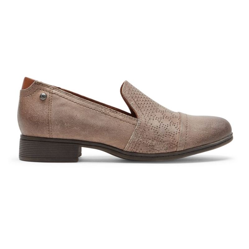 ROCKPORT - WOMEN'S COBB HILL CROSBIE SLIP-ON-TAUPE