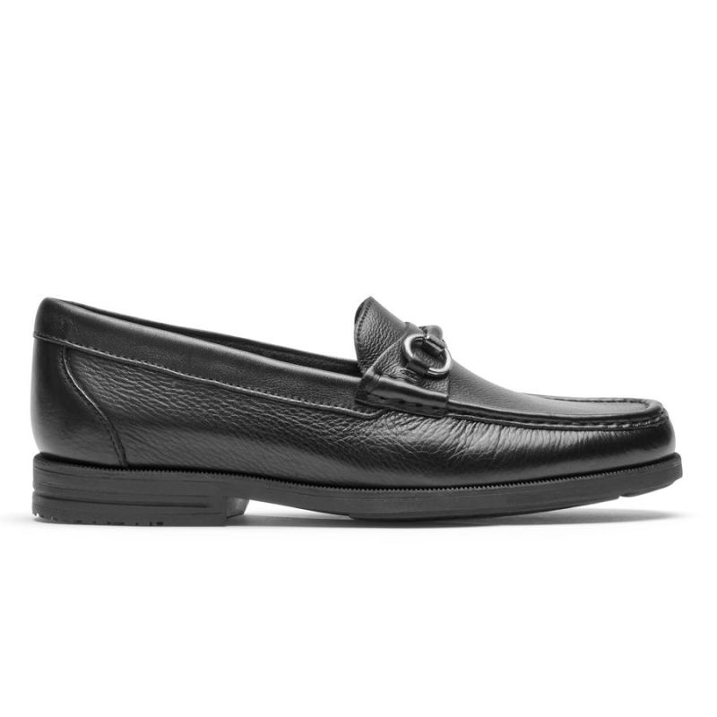 ROCKPORT - MEN'S PRESTON BIT LOAFER-TUMBLED BLACK