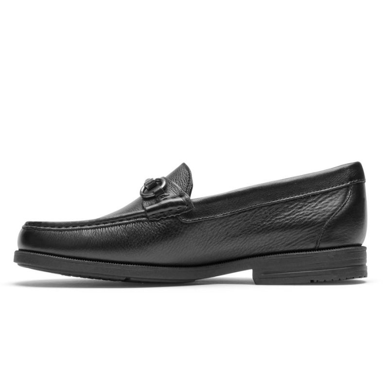 ROCKPORT - MEN'S PRESTON BIT LOAFER-TUMBLED BLACK