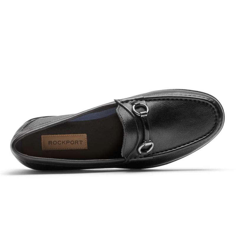 ROCKPORT - MEN'S PRESTON BIT LOAFER-TUMBLED BLACK