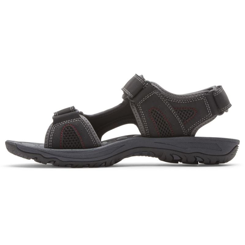 ROCKPORT - MEN'S HAYES QUARTER-STRAP SANDAL-BLACK