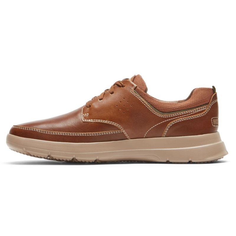 ROCKPORT - MEN'S TRUFLEX CAYDEN PLAIN TOE SNEAKER-WOOD LEATHER