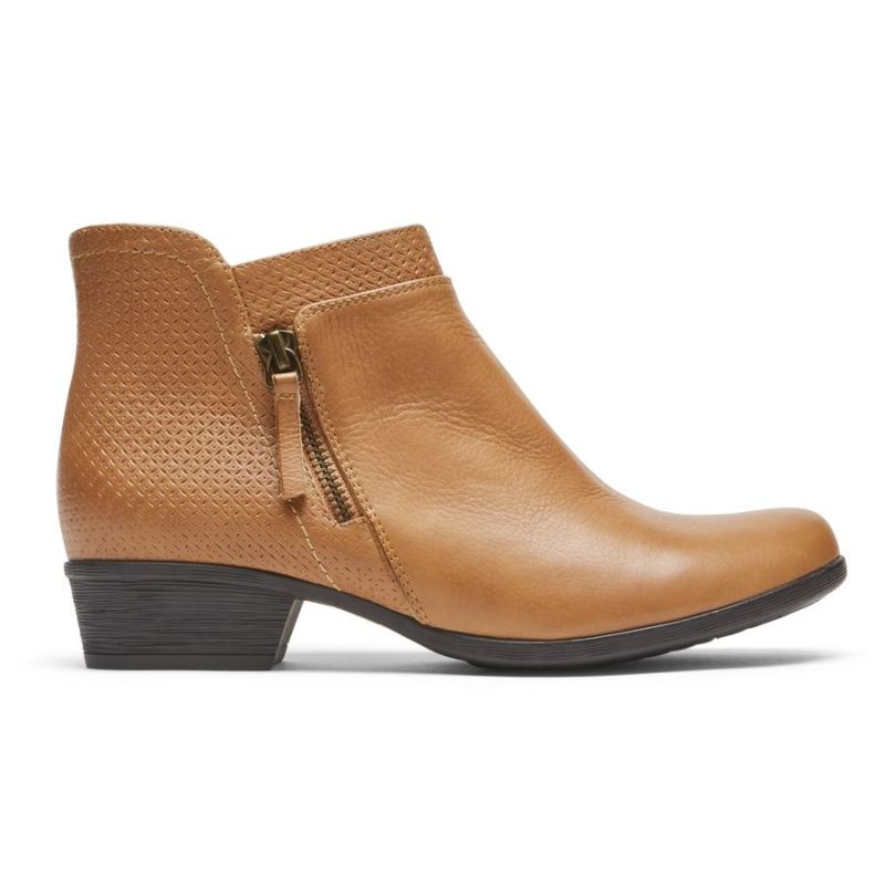 ROCKPORT - WOMEN'S CARLY BOOTIE-NUTMEG