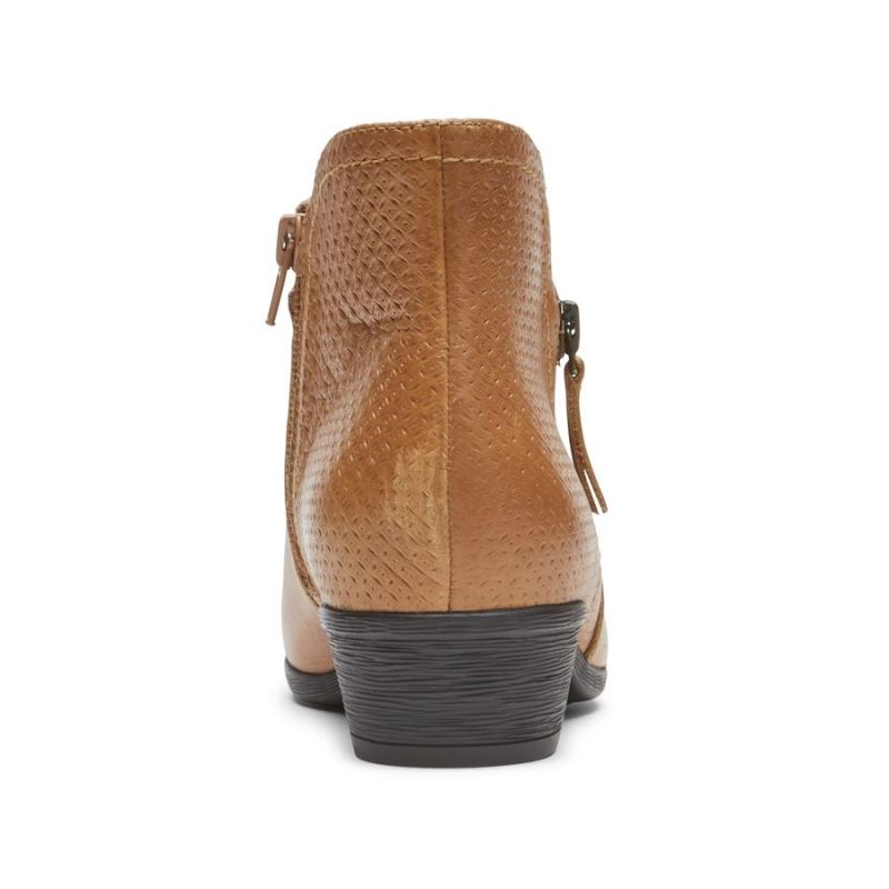 ROCKPORT - WOMEN'S CARLY BOOTIE-NUTMEG