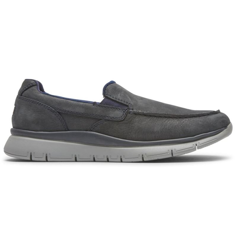 ROCKPORT - MEN'S PRIMETIME MOC SLIP-ON-STEEL BLUE N