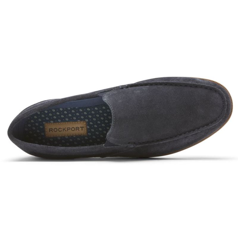 ROCKPORT - MEN'S PRESTON VENETIAN LOAFER-MIDNIGHT SUEDE