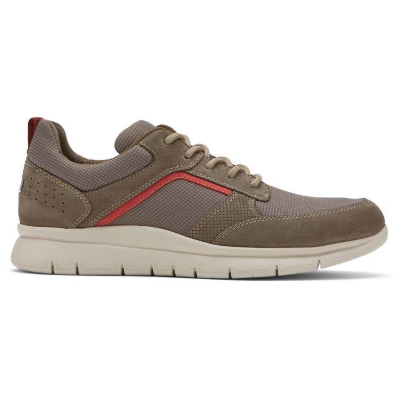 ROCKPORT - MEN'S PRIMETIME CASUAL MUDGUARD SNEAKER-BREEN MESH LEATHER