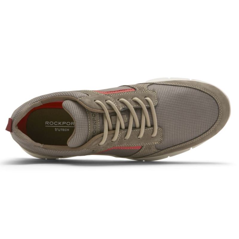 ROCKPORT - MEN'S PRIMETIME CASUAL MUDGUARD SNEAKER-BREEN MESH LEATHER