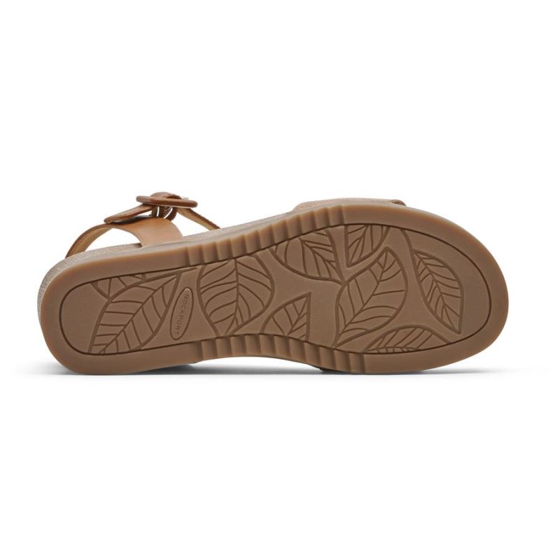 ROCKPORT - WOMEN'S DELANIE SANDAL-HONEY