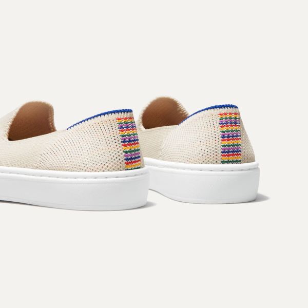 The Kids Sneaker-White Rainbow Kid's Rothys Shoes