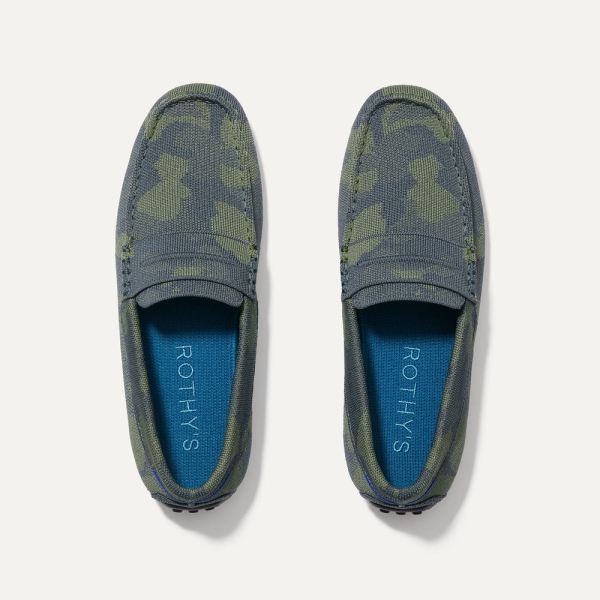 The Driving Loafer-Forest Camo Men's Rothys Shoes