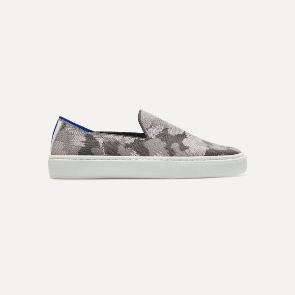 The Kids Sneaker-Grey Camo Kid's Rothys Shoes