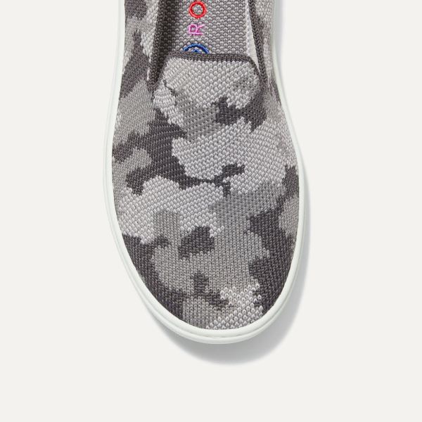 The Kids Sneaker-Grey Camo Kid's Rothys Shoes