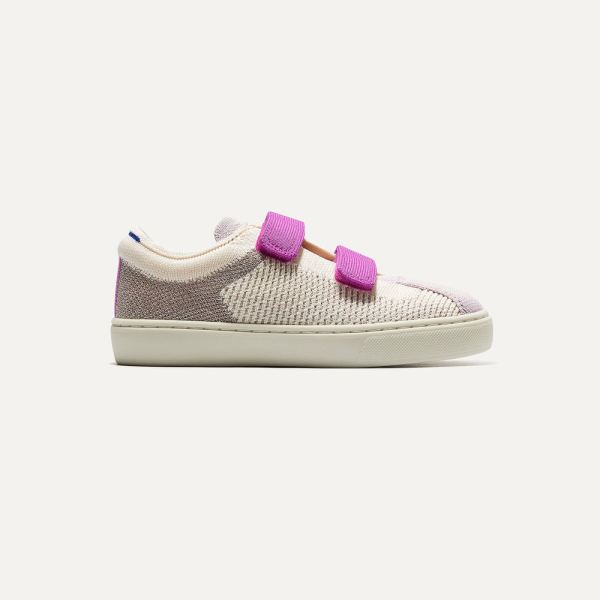 The Kids Strap Sneaker-Lavender Sparkle Kid's Rothys Shoes