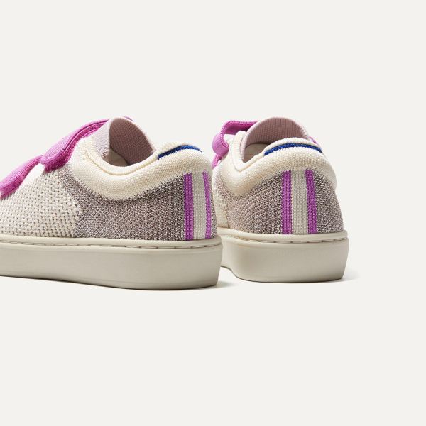 The Kids Strap Sneaker-Lavender Sparkle Kid's Rothys Shoes