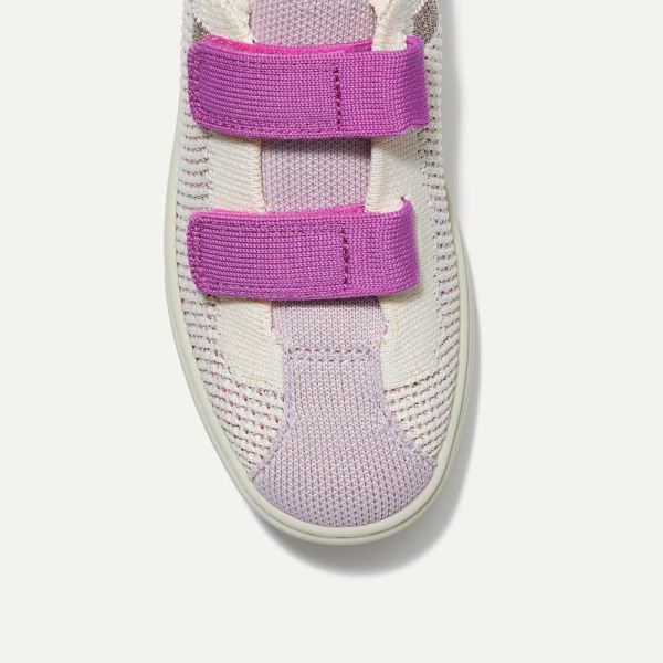 The Kids Strap Sneaker-Lavender Sparkle Kid's Rothys Shoes