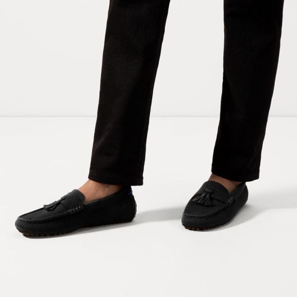 The Merino Tassel Driving-Black Men's Rothys Shoes