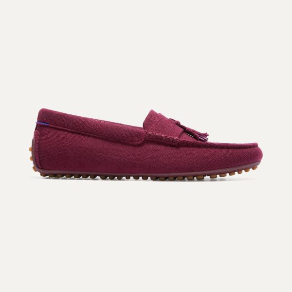 The Merino Tassel Driving-Merlot Men's Rothys Shoes