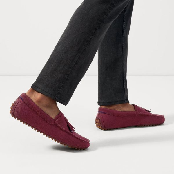 The Merino Tassel Driving-Merlot Men's Rothys Shoes