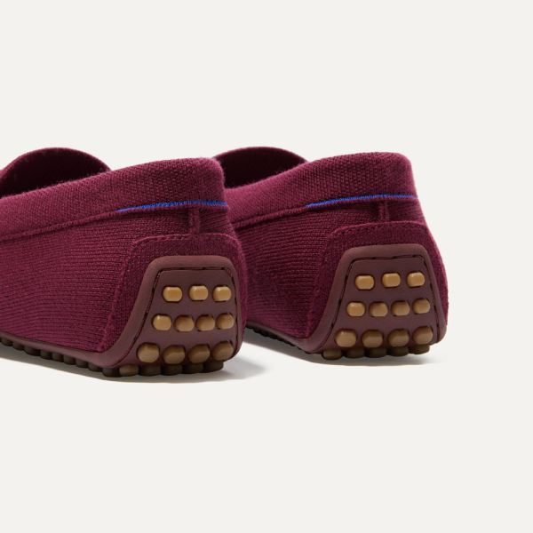 The Merino Tassel Driving-Merlot Men's Rothys Shoes