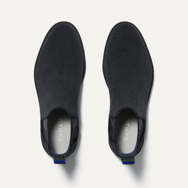 The Merino Chelsea Boot-Granite Black Men's Rothys Shoes