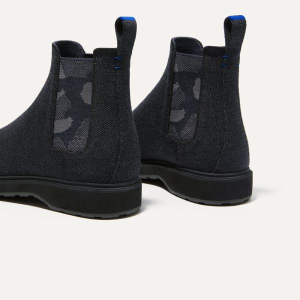 The Merino Chelsea Boot-Granite Black Men's Rothys Shoes