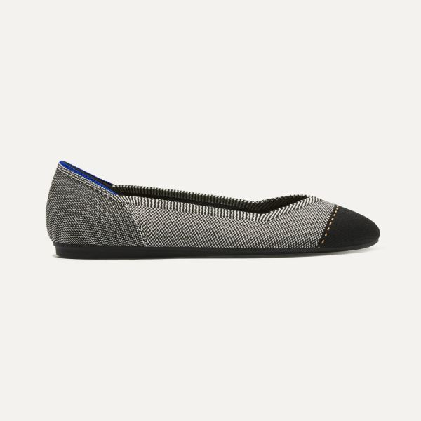 The Flat-Grey Mist Captoe Women's Rothys Shoes