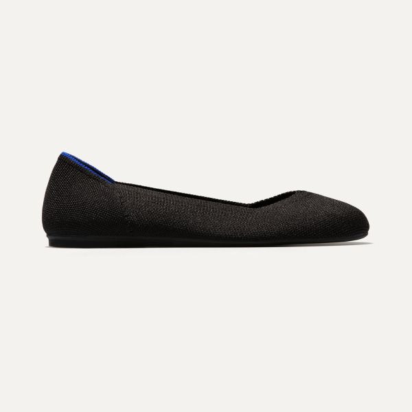 The Flat-Black Solid Women's Rothys Shoes