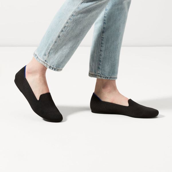 The Loafer-Black Solid Women's Rothys Shoes