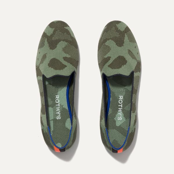 The Loafer-Olive Camo Women's Rothys Shoes