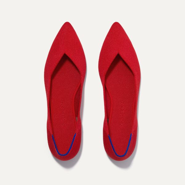 The Point-Bright Red Women's Rothys Shoes