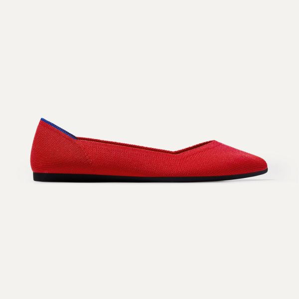 The Point-Bright Red Women's Rothys Shoes