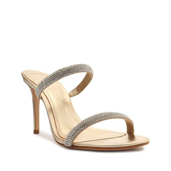 Schutz | Women's Taliah Crystal Rhinestones Sandal-Platina