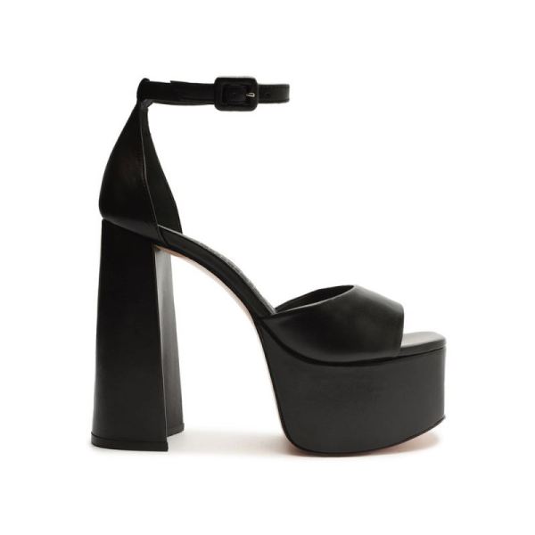 Schutz | Women's Lenne Nappa Leather Sandal-Black