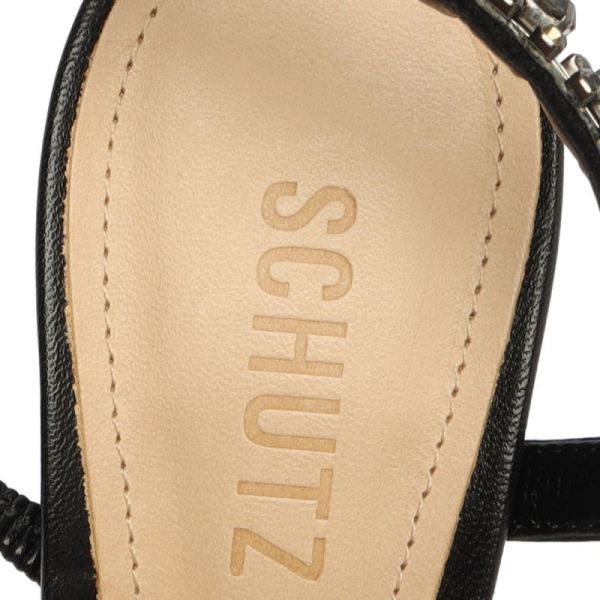 Schutz | Women's Court Metallic Sandal-Black