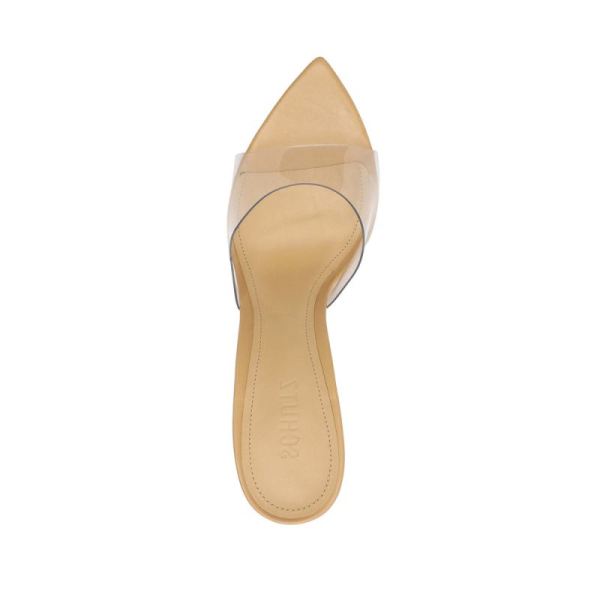 Schutz | Women's Luci Vinyl&Nappa Leather Sandal-Light Beige