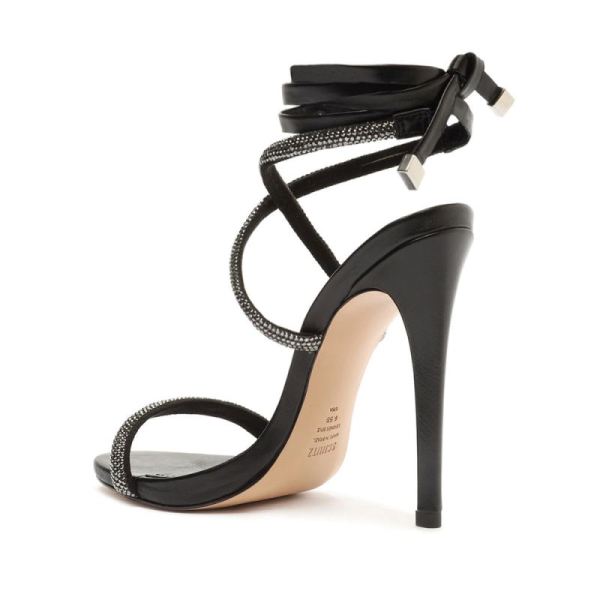 Schutz | Women's Cloe Crystal Sandal-Black