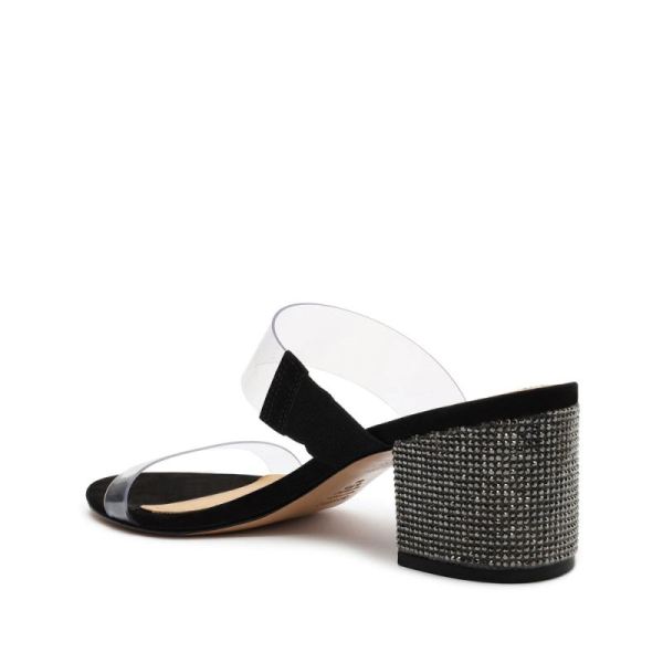 Schutz | Women's Victorie Crystal Sandal-Black