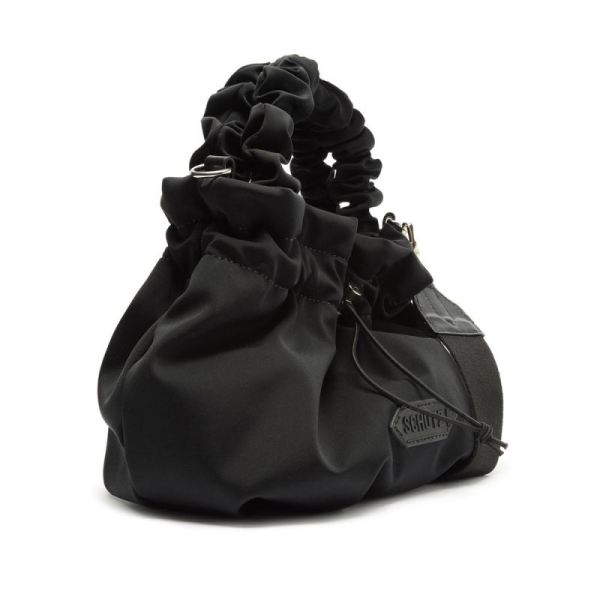 Schutz | Women's Lolla Stretch Nylon Bucket Bag-Black